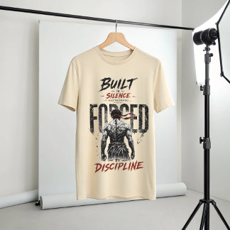 Built in Silence Forged by Discipline Motivational T-Shirt