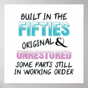 Built in the fifties original and unrestored poster