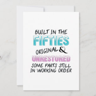 Built in the fifties original and unrestored save the date