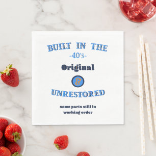 Built in the Forties Original Unrestored Napkin