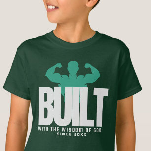 Built- Jesus Christ Gratitude Green Graphic T-Shirt