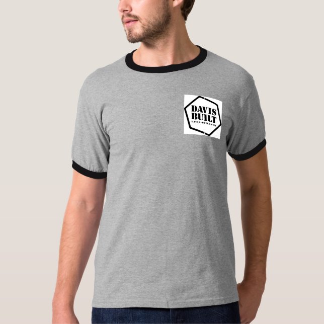 BUILT. NOT BOUGHT. (black/grey) T-Shirt (Front)