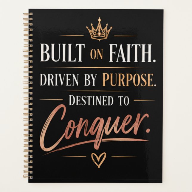 Built on Faith Driven by Purpose Productivity  Planner (Front)