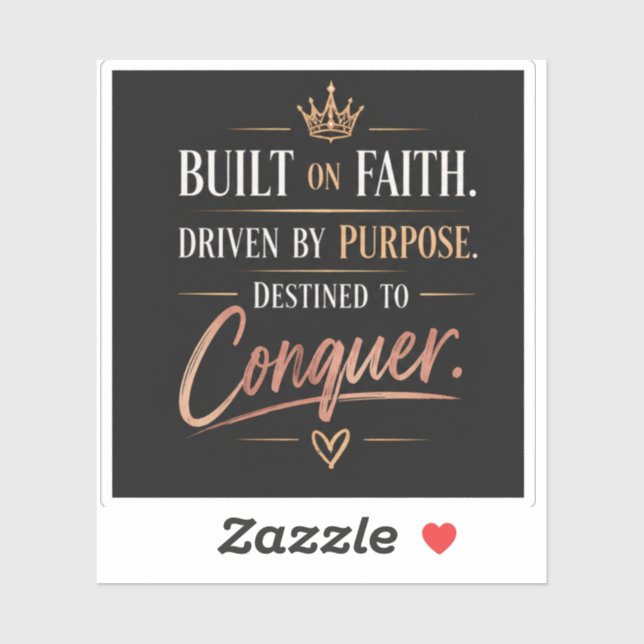 Built on Faith Driven by Purpose Stickers (Sheet)