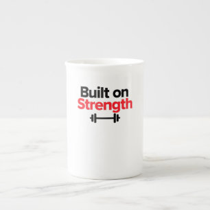 Built on Strength - Gym & Hustle Strength Shirt Bone China Mug
