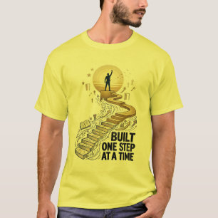 Built One Step At A Time Motivational Success Illu T-Shirt