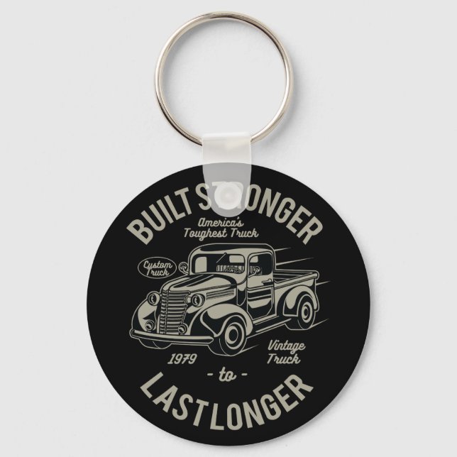 Built Stronger to Last Longer | USA Toughest Truck Key Ring (Front)