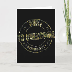 Built To Overcome Camo Christian Workout Scripture Card