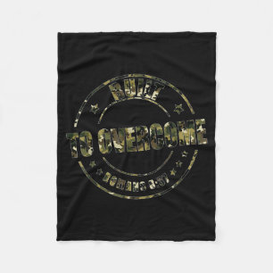 Built To Overcome Camo Christian Workout Scripture Fleece Blanket