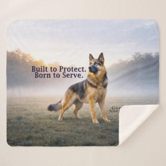Built to Protect German Shepherd Sherpa Blanket