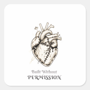 Built Without Permission Square Sticker