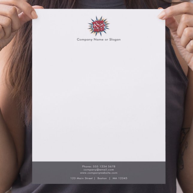 Buisness Logo Upload Modern Simple  Custom Letterhead (Creator Uploaded)