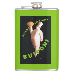 Buitoni Pasta Promotional Poster Hip Flask