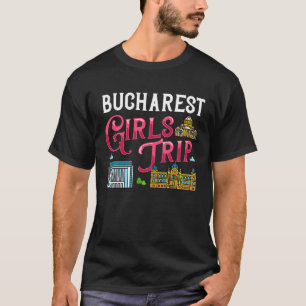 Bukarest Romania city skyline map travel T-Shirt