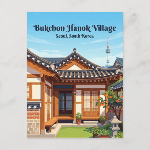 Bukchon Hanok Village South Korea Postcard