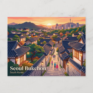 Bukchon Hanok Village South Korea Postcard