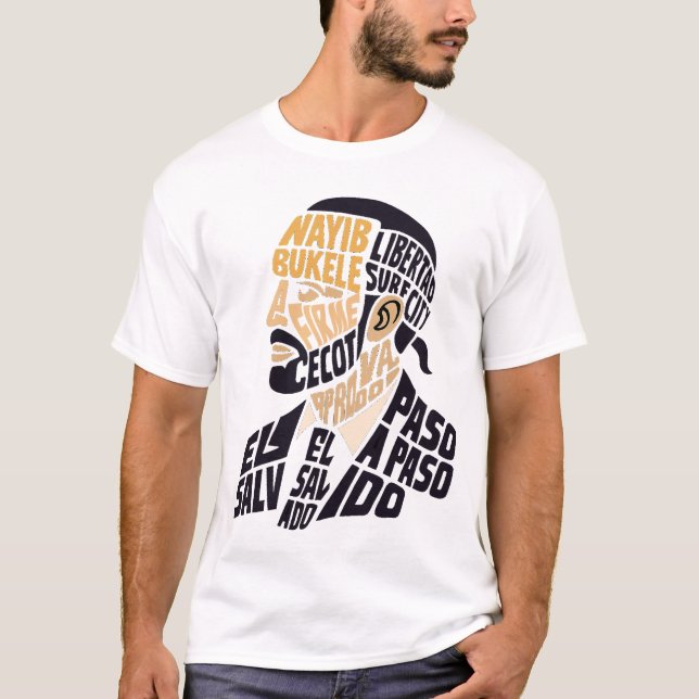 bukele caligrama T-Shirt (Front)