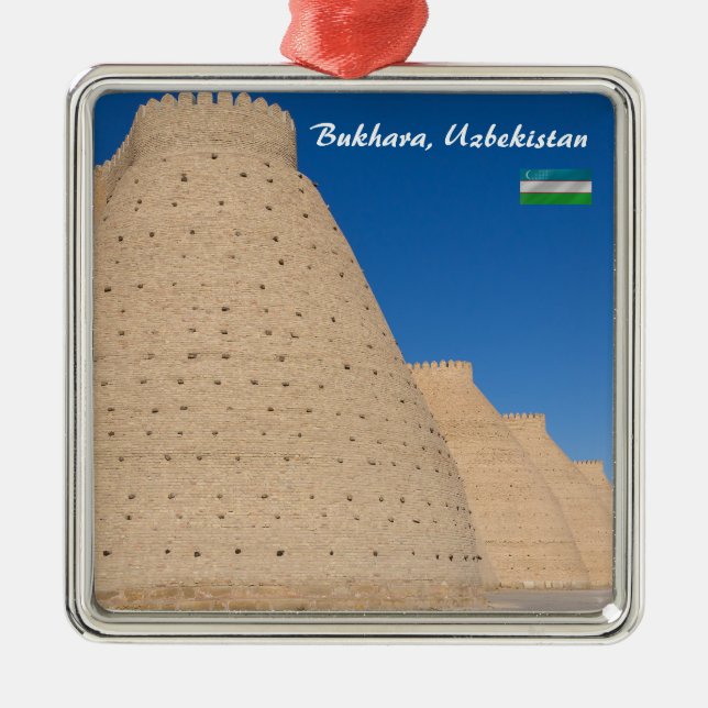 Bukhara, Uzbekistan -  Wall of the Ark fortress Metal Tree Decoration (Front)