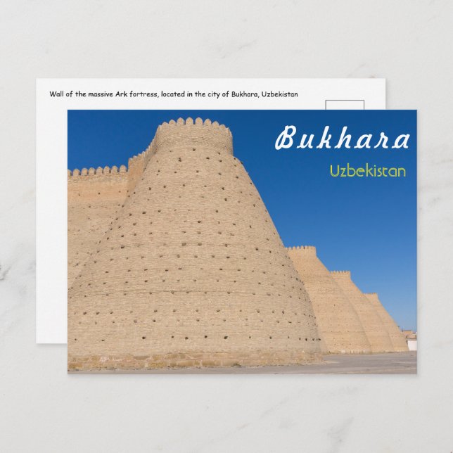 Bukhara, Uzbekistan -  Wall of the Ark fortress Postcard (Front/Back)