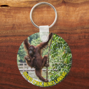 Bukit Lawang Sumatra Orangutan Jungle Keychain