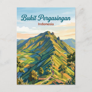 Bukit Pergasingan Indonesia Postcard