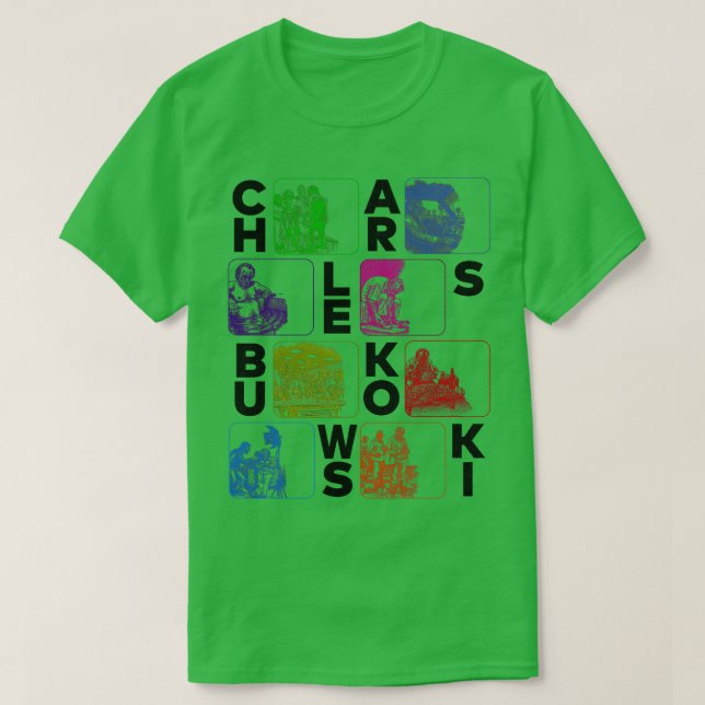 Bukowski Book Illustrations T-Shirt (Design Front)