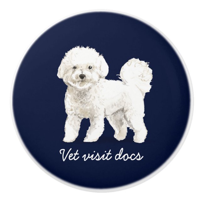 Buksi - Havanese, Maltese, Shih tzu, Bichon lovers Ceramic Knob (Front)