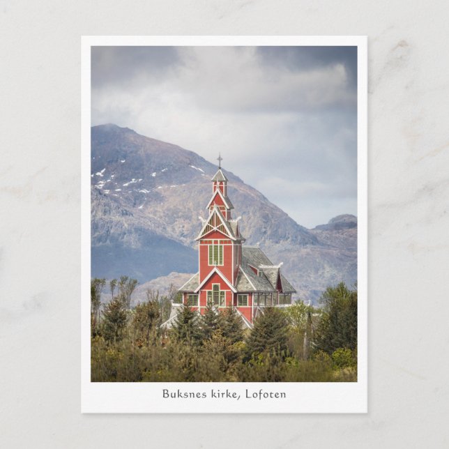 Buksnes Church Lofoten Norway Postcard (Front)