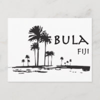 Bula Fiji Palm Tree Graphic
