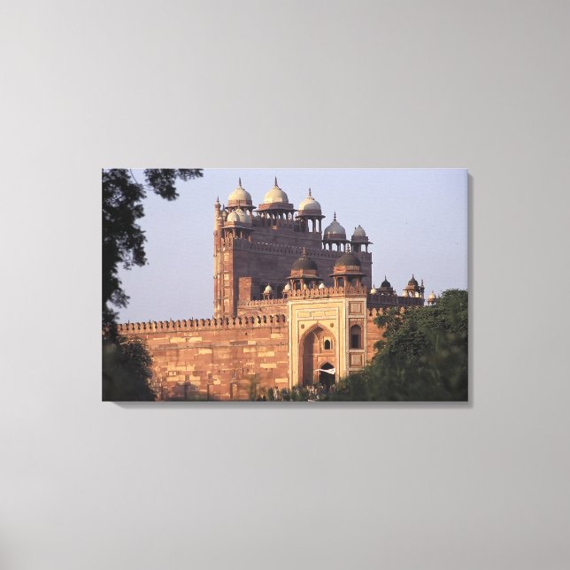 Buland Darwaza Gate of Victory) to the Dargah Canvas Print (Front)