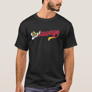 Bulawayo Typeset Zimbabwe Flag Zimbabwean City T-Shirt