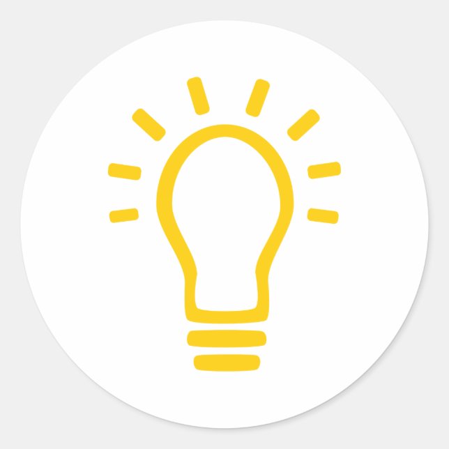 Bulb Classic Round Sticker (Front)