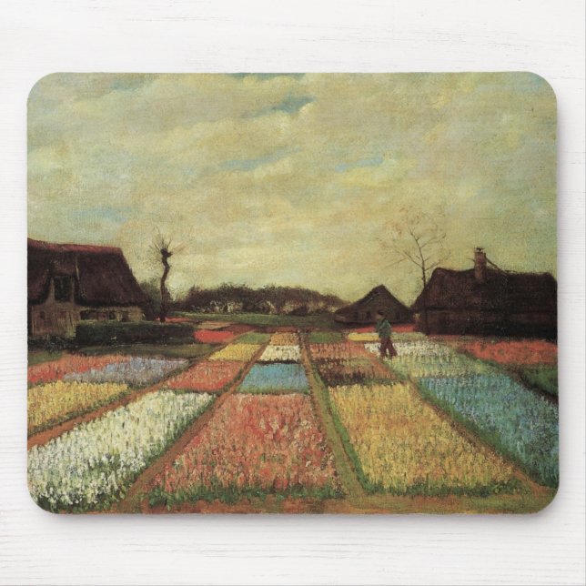 Bulb Fields by Vincent van Gogh Mouse Mat (Front)