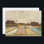 Bulb Fields | Vincent van Gogh<br><div class="desc">Bulb Fields (1883) or Flower Beds in Holland by Dutch post-impressionist artist Vincent Van Gogh. Original artwork is an oil on canvas. This is one of Van Gogh's first landscape paintings depicting a panoramic view of tulip fields in blossom. Use the design tools to add custom text or personalise the...</div>