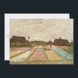 Bulb Fields | Vincent van Gogh<br><div class="desc">Bulb Fields (1883) or Flower Beds in Holland by Dutch post-impressionist artist Vincent Van Gogh. Original artwork is an oil on canvas. This is one of Van Gogh's first landscape paintings depicting a panoramic view of tulip fields in blossom. Use the design tools to add custom text or personalise the...</div>
