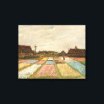 Bulb Fields | Vincent van Gogh Canvas Print<br><div class="desc">Bulb Fields (1883) or Flower Beds in Holland by Dutch post-impressionist artist Vincent Van Gogh. Original artwork is an oil on canvas. This is one of Van Gogh's first landscape paintings depicting a panoramic view of tulip fields in blossom. Use the design tools to add custom text or personalise the...</div>