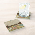 Bulb Fields | Vincent van Gogh Glass Coaster<br><div class="desc">Bulb Fields (1883) or Flower Beds in Holland by Dutch post-impressionist artist Vincent Van Gogh. Original artwork is an oil on canvas. This is one of Van Gogh's first landscape paintings depicting a panoramic view of tulip fields in blossom. Use the design tools to add custom text or personalise the...</div>