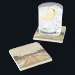 Bulb Fields | Vincent van Gogh Stone Coaster<br><div class="desc">Bulb Fields (1883) or Flower Beds in Holland by Dutch post-impressionist artist Vincent Van Gogh. Original artwork is an oil on canvas. This is one of Van Gogh's first landscape paintings depicting a panoramic view of tulip fields in blossom. Use the design tools to add custom text or personalise the...</div>