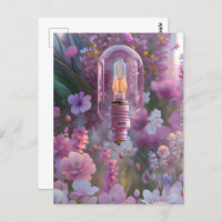 Bulb in flowers, Postcrossing