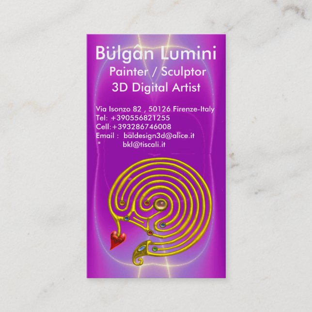 Bulgan Lumini Hyper Labirinth profilcard Business Card (Front)