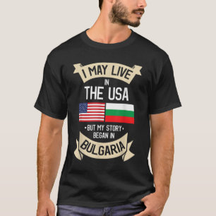 Bulgaria American Flag USA Bulgarian Roots Gifts T-Shirt