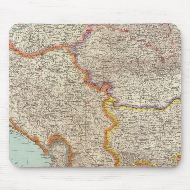 Bulgaria and Serbia Mouse Mat (Front)