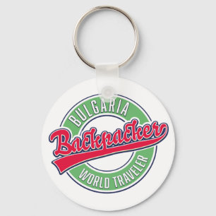 Bulgaria backpacker world traveller key ring