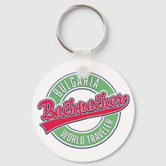 Bulgaria backpacker world traveller key ring