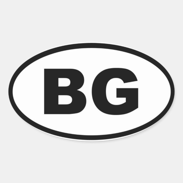 Bulgaria - BG - European Oval Sticker (Front)