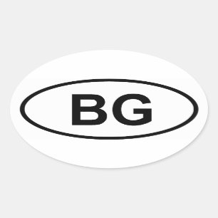 Bulgaria "BG" Oval Sticker