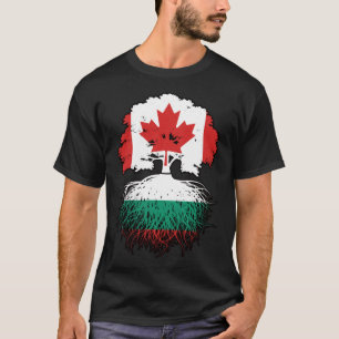 Bulgaria Bulgarian Canadian Canada Tree Roots Flag T-Shirt