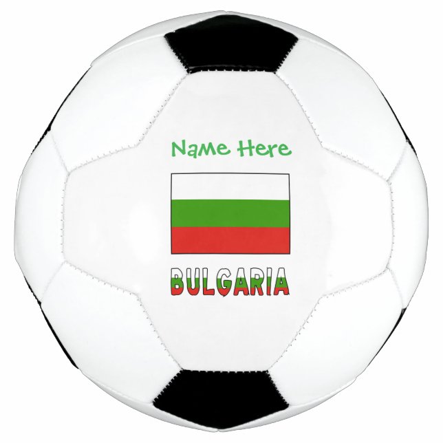 Bulgaria Bulgarian Flag Green Personalized Name Football (Front)