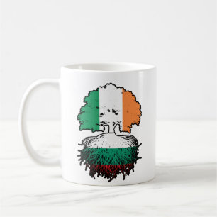 Bulgaria Bulgarian Irish Ireland Tree Roots Flag Coffee Mug