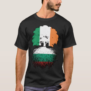 Bulgaria Bulgarian Irish Ireland Tree Roots Flag T-Shirt